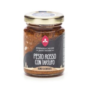 Basil pesto with dried tomato and truffles